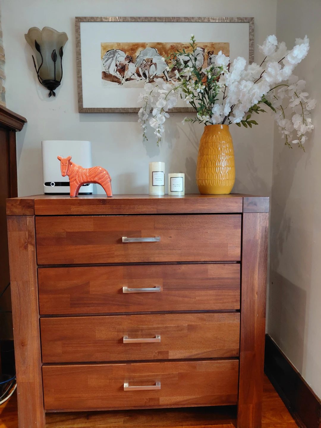 Wooden Dresser with Four Drawers