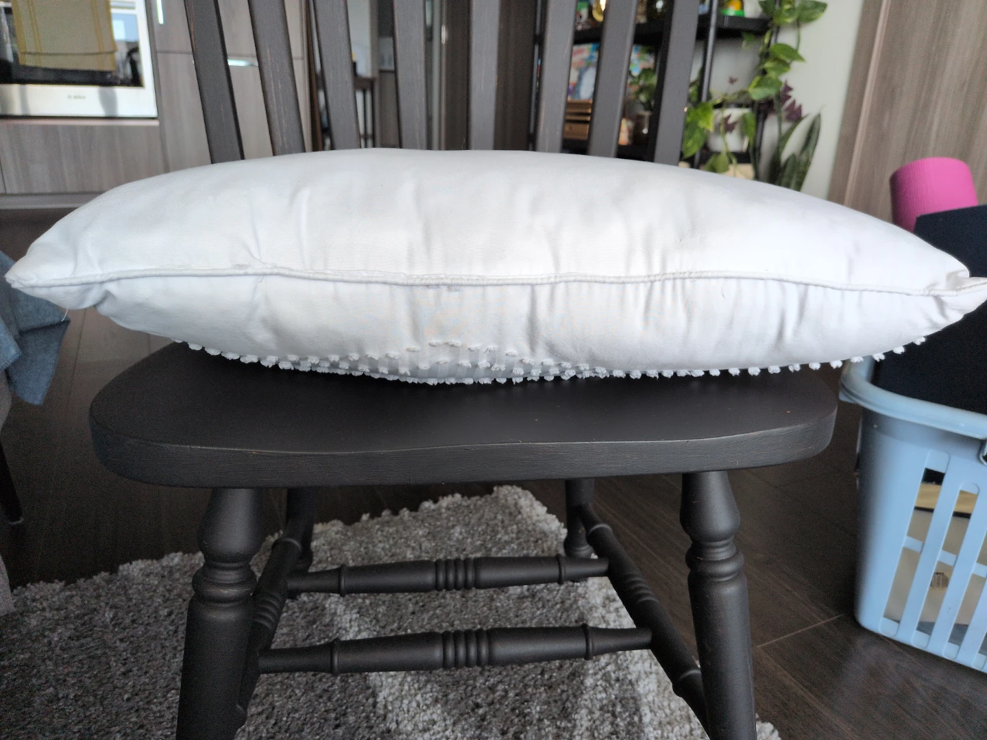 White Decorative Throw Pillow - photo 3