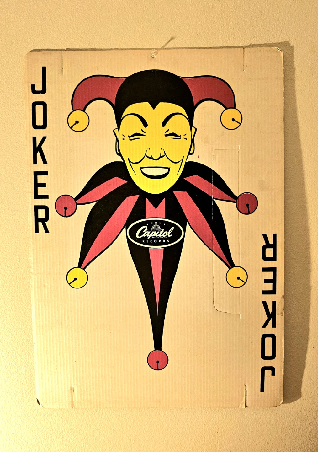 Vintage Capitol Records “Joker” promotional display -- 17" x 28"