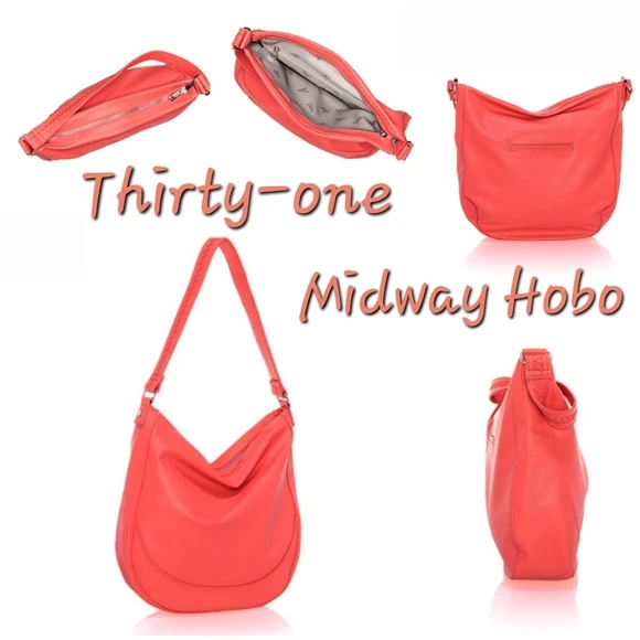 Thirty-One Midway Hobo Purse Coral