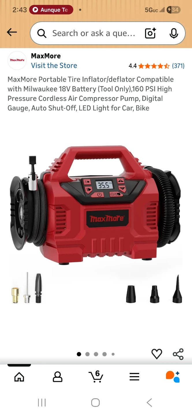 MaxMore Portable Tire Inflator/Deflator 160 PSI Auto Shut-Off