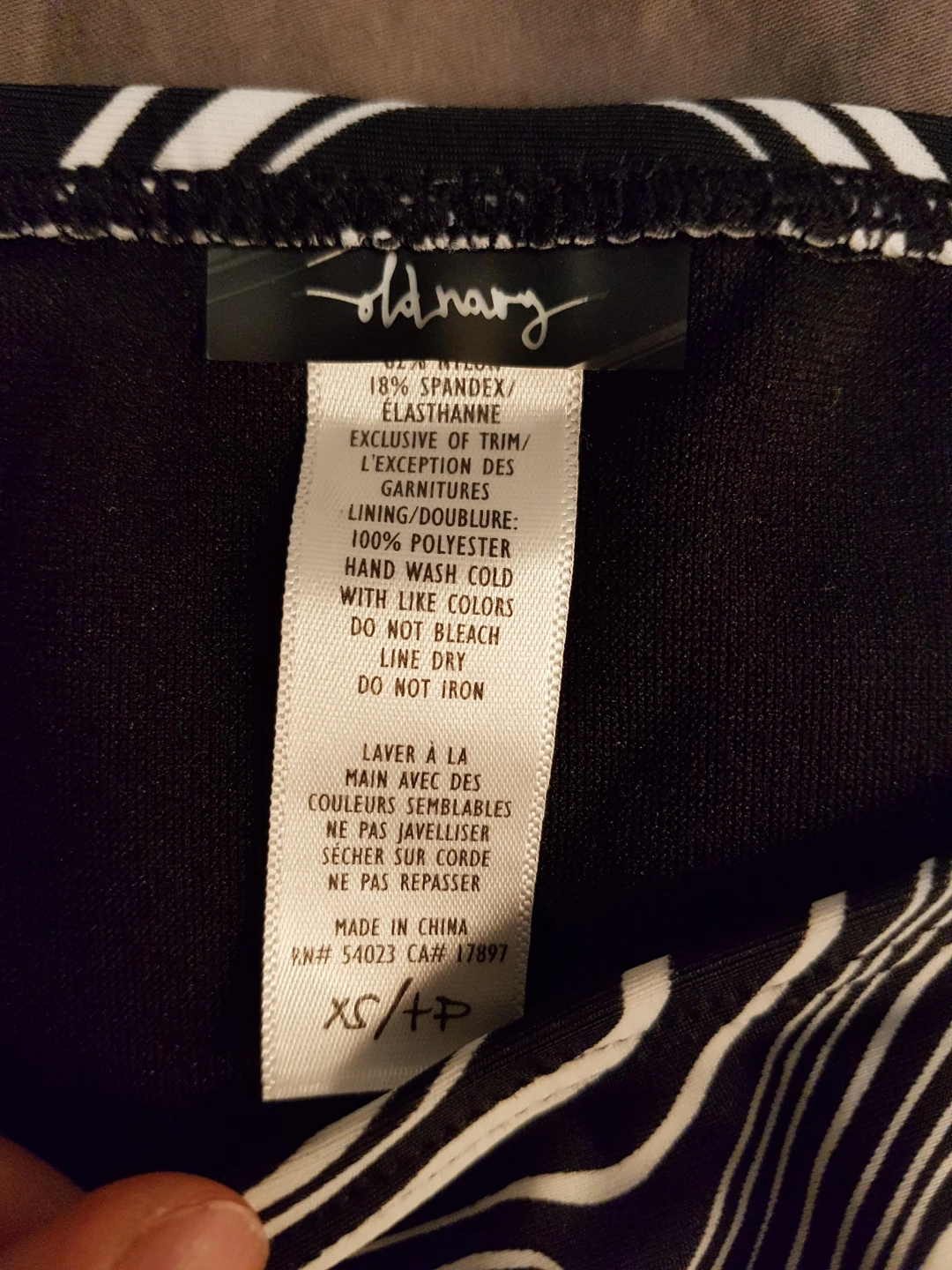 Old Navy Women's Bikini Swimsuit Black & White Print XS/P - photo 2