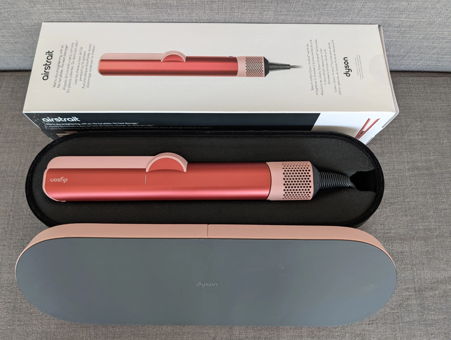 Dyson Airstrait in Strawberry Bronze/Blush Pink