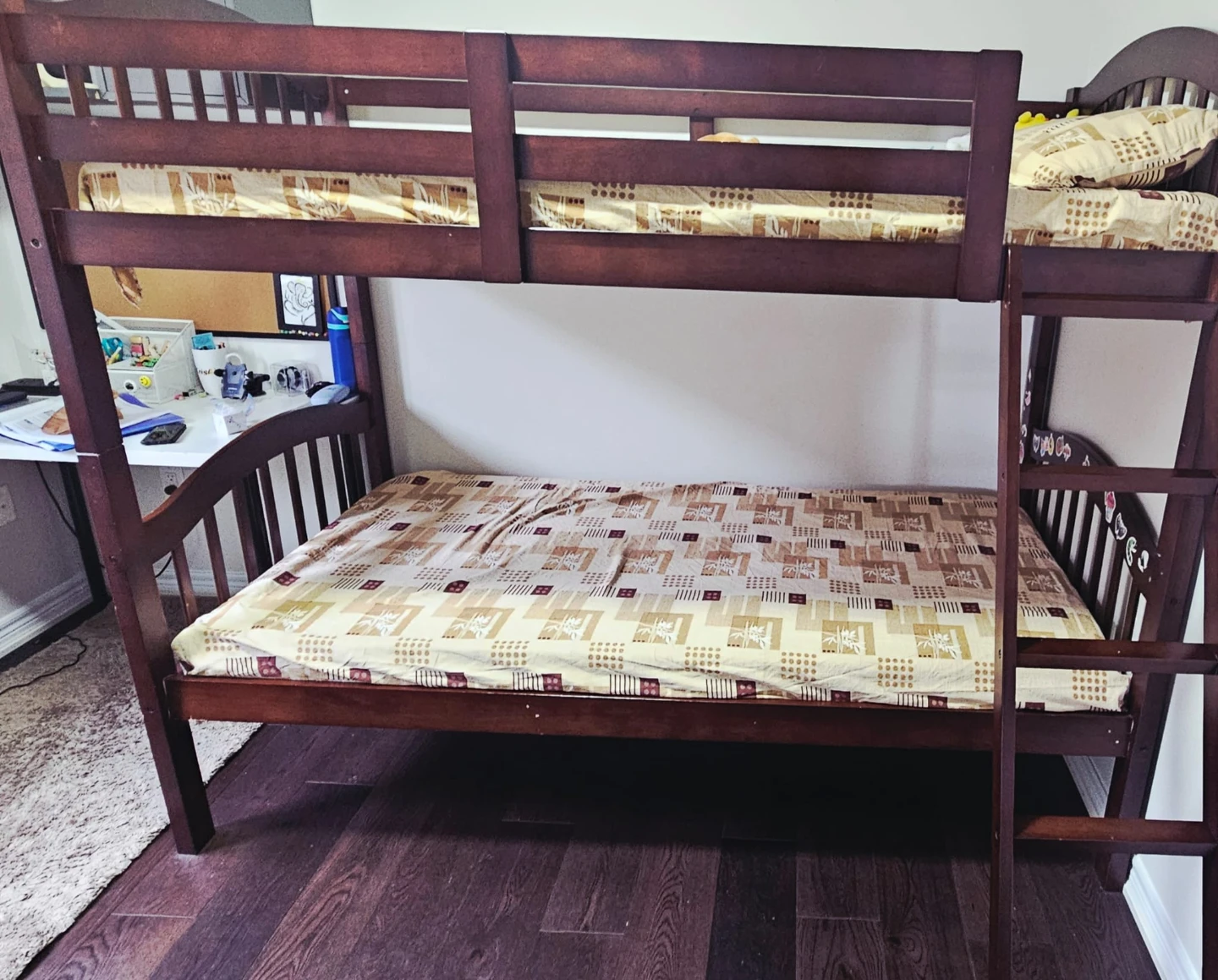 Wooden Bunk Bed with Mattresses - photo 2