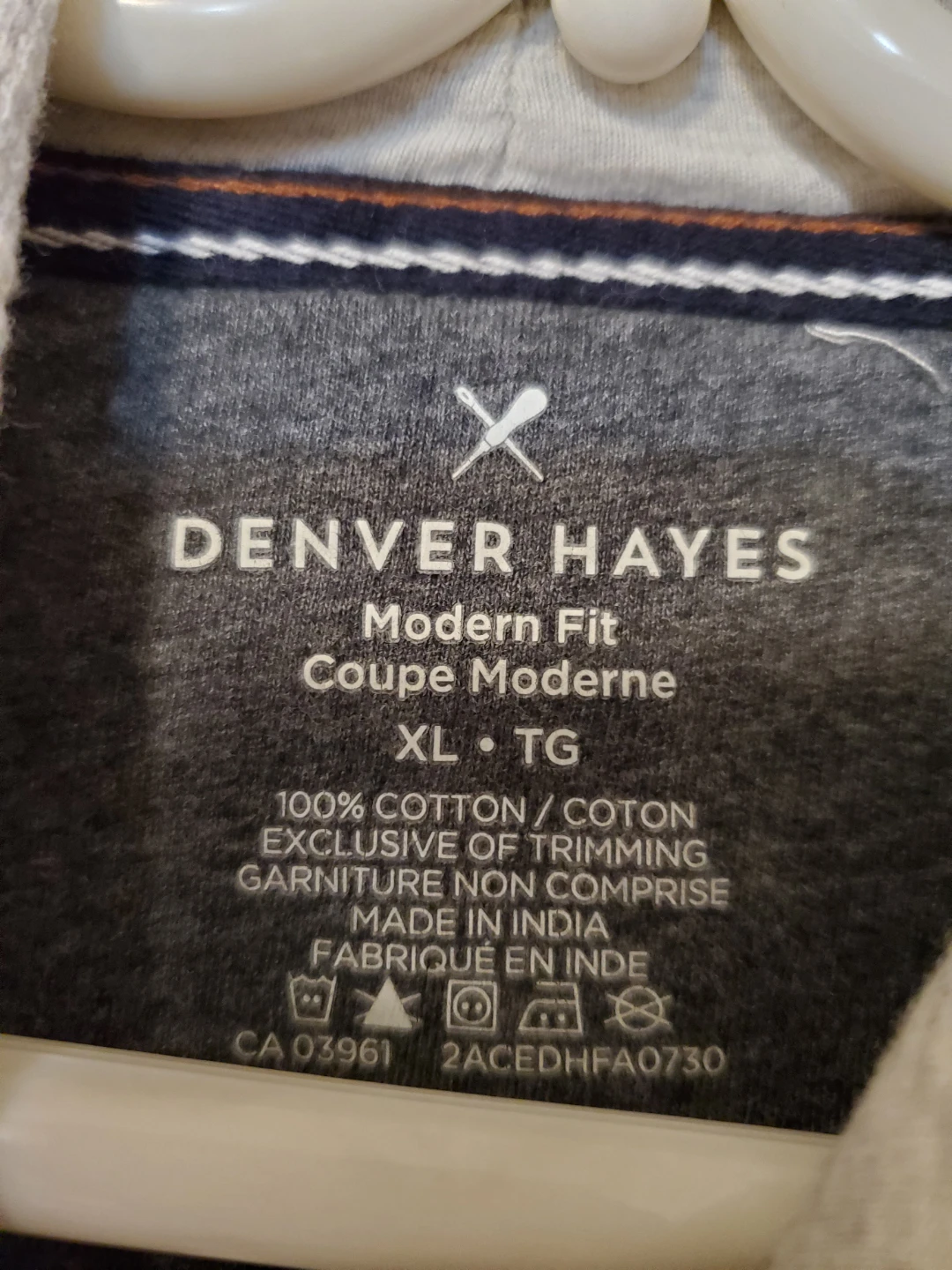 Men's Denver Hayes Modern Fit Waffle Knit Hoodie XL - photo 3