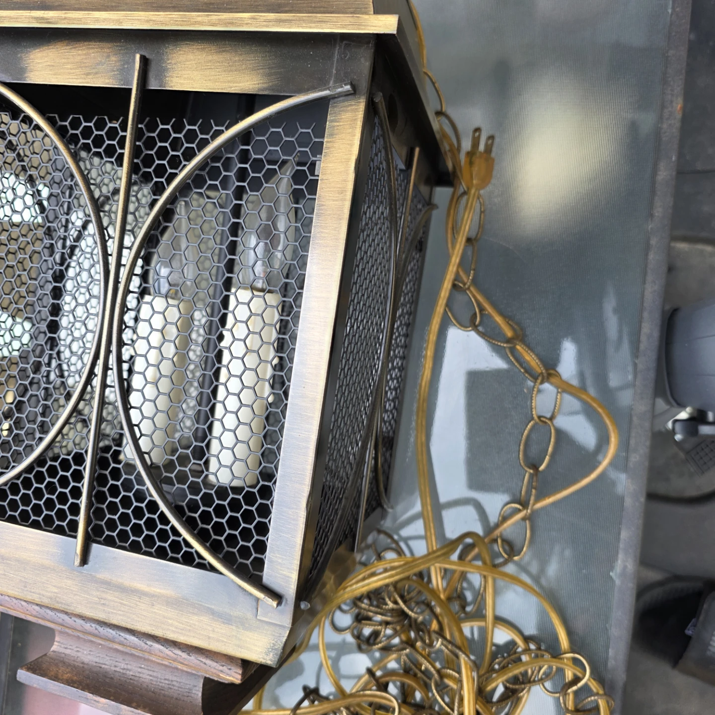 Vintage Hanging Lantern with Candle Bulbs - photo 3