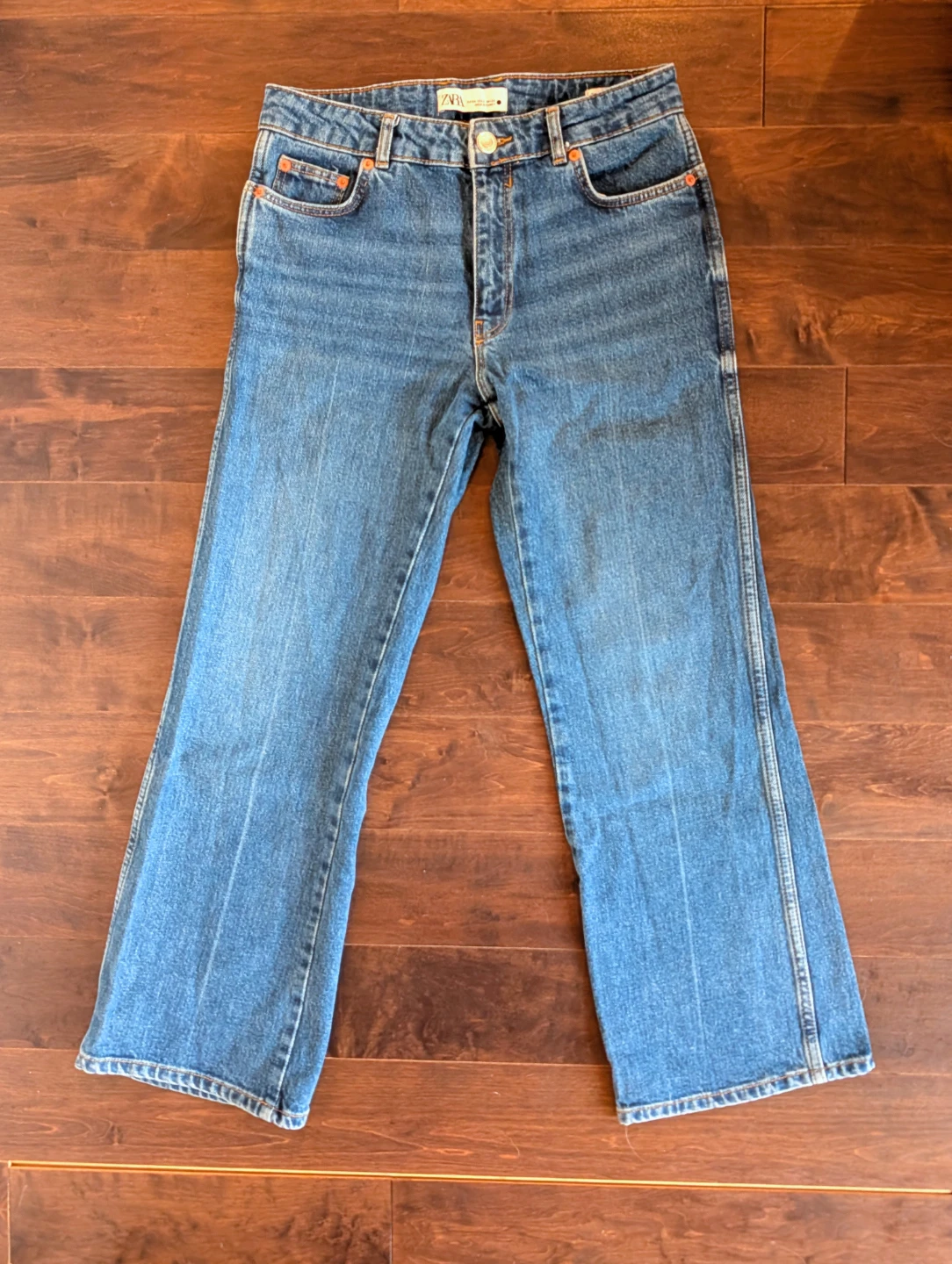ZARA The Ness Cropped Flare Jeans