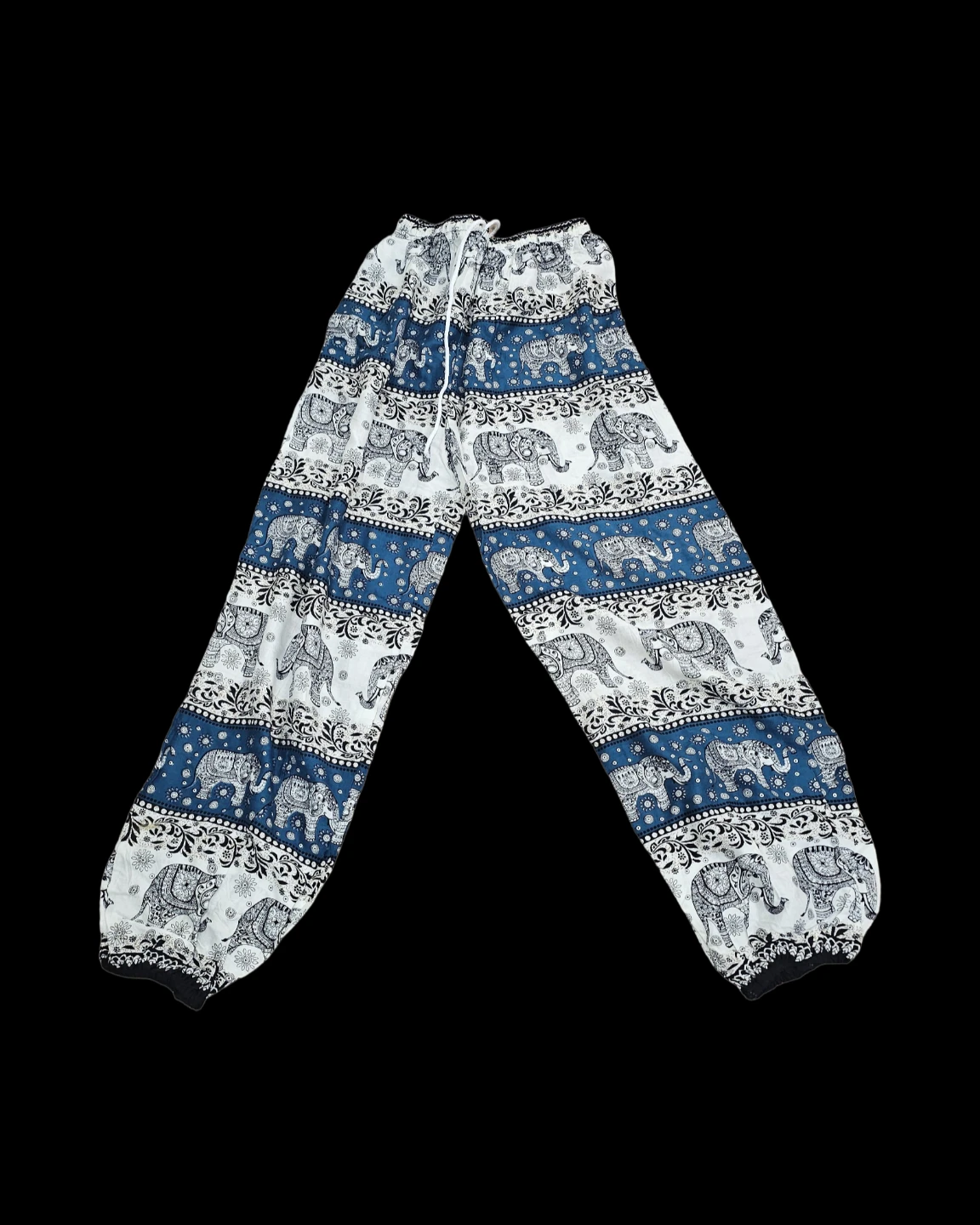Boho Elephant Print Harem Pants - Size Medium - photo 4