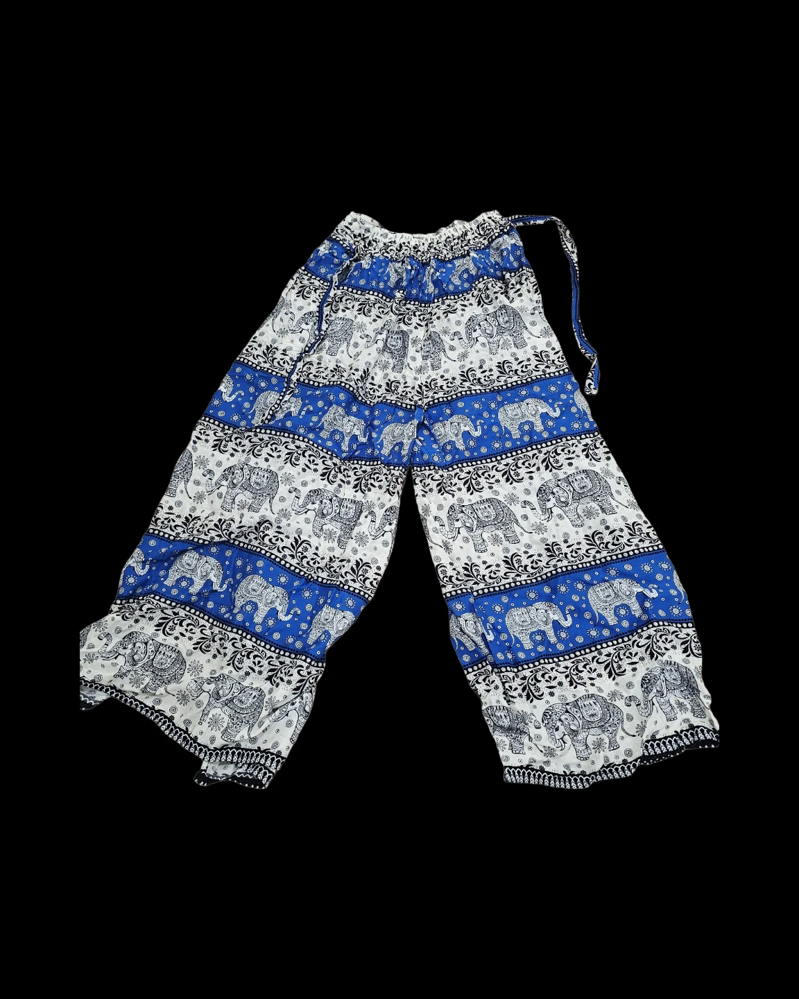 Boho Elephant Print Harem Pants - Size Medium - photo 5