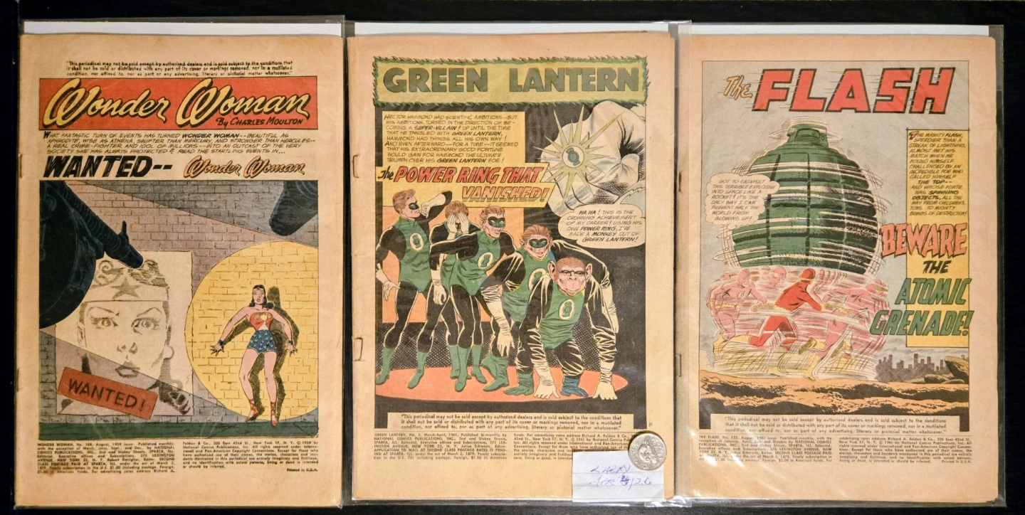 Vintage 1959-61 Silver Age DC Green Lantern, Flash, W. Woman - photo 2