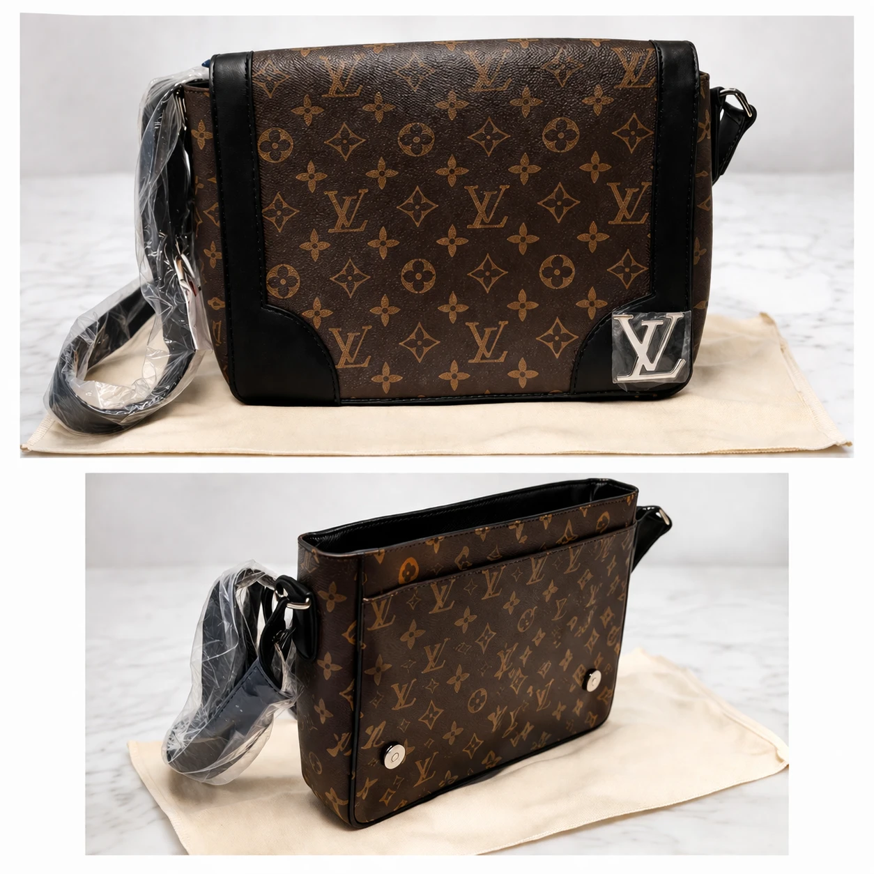 LV-Inspired Monogram Mesenger Bag