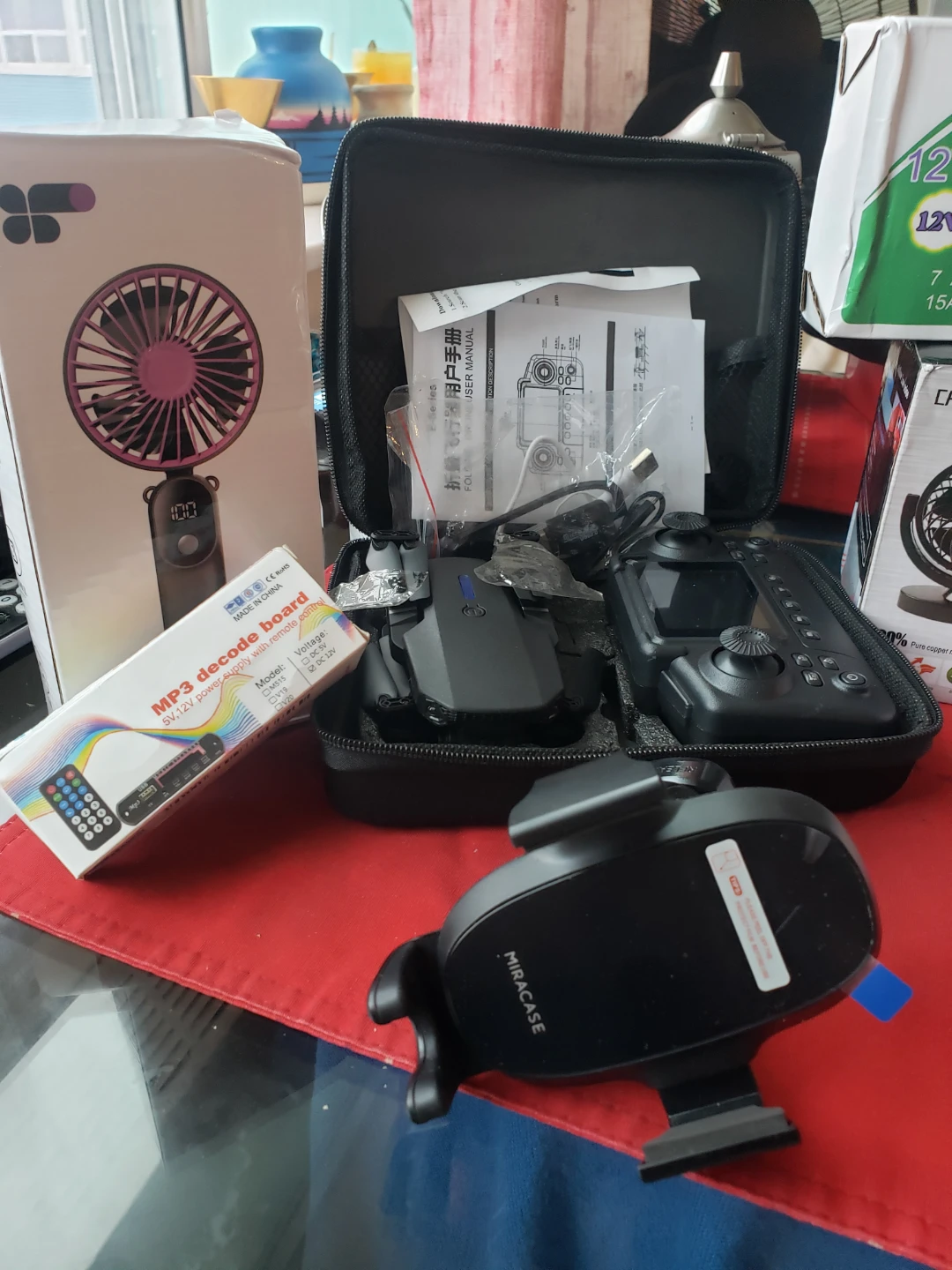 7 items  &Vehicle Fan F30A &Drone w controller - photo 2