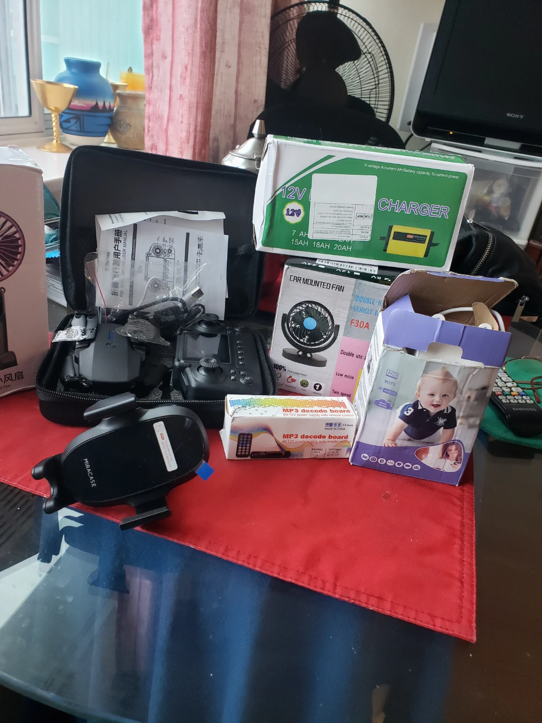 7 items  &Vehicle Fan F30A &Drone w controller - photo 4