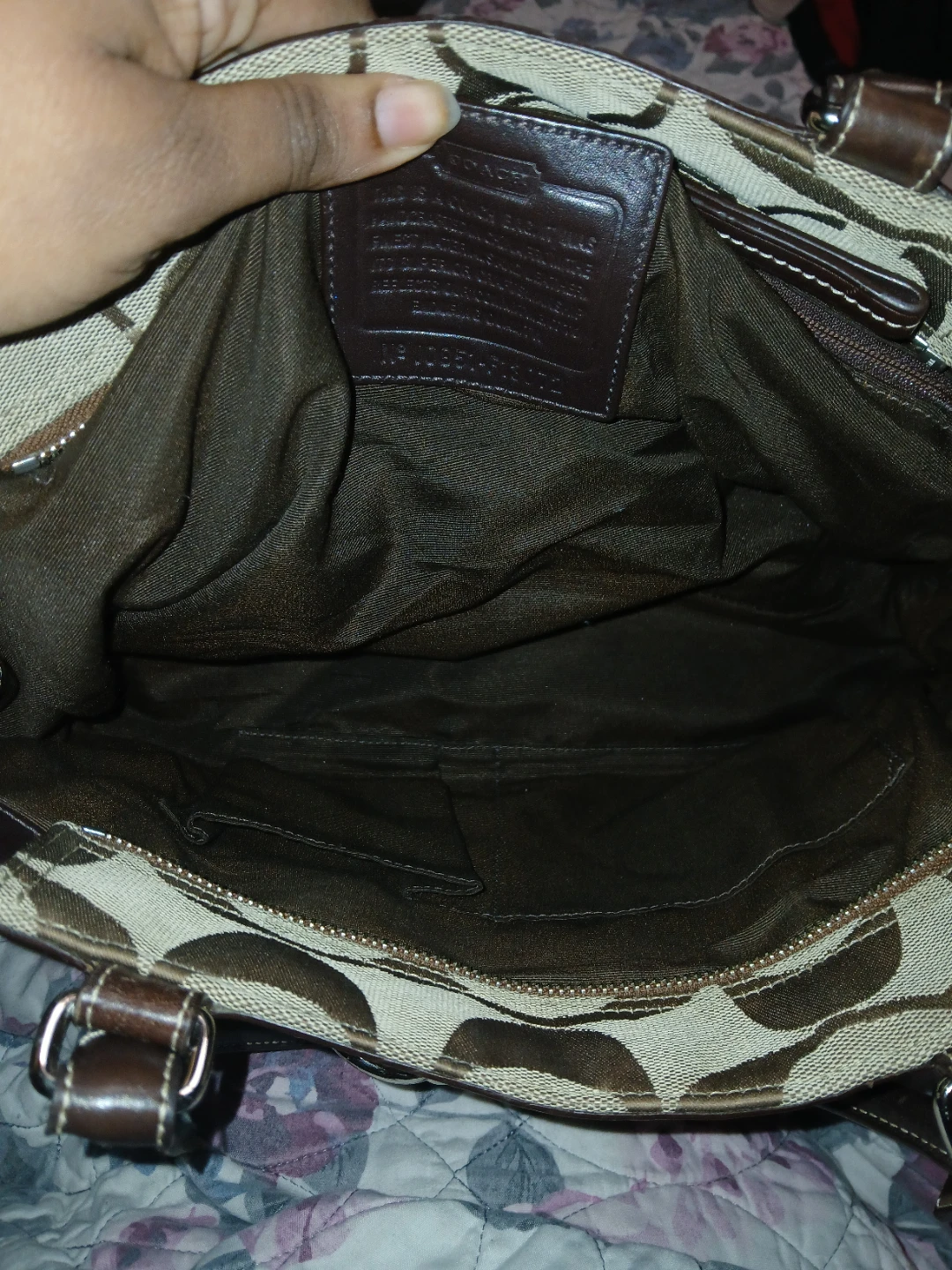 Coach Signature Monogram Tote Bag with Leopard Print Accent - photo 5