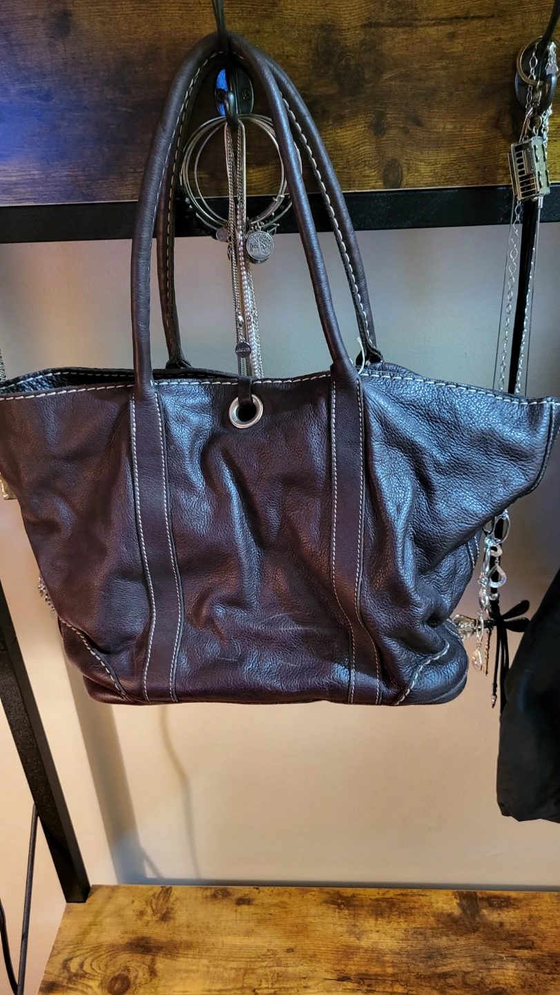 Roots Leather Tote Bag