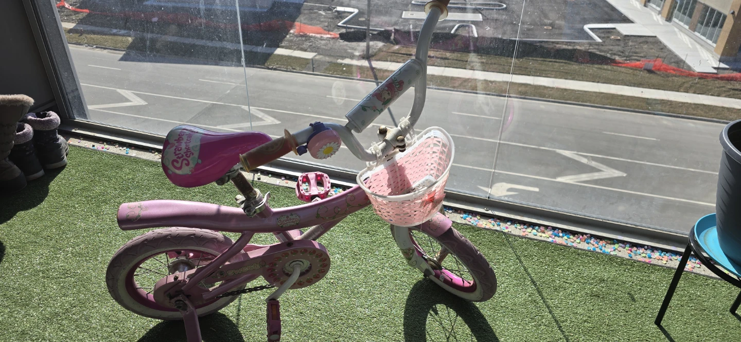 Girls' Pink Bicycle with Basket - photo 2