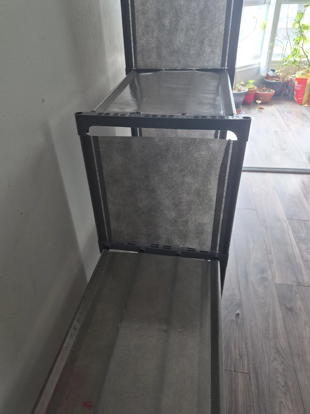 Grey Fabric Storage Shelf Unit - photo 3