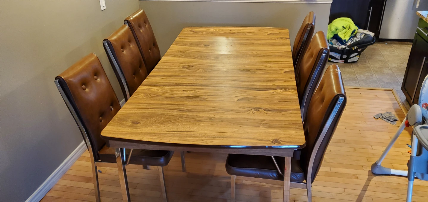 Retro Dining Set with 6 Chairs - photo 3