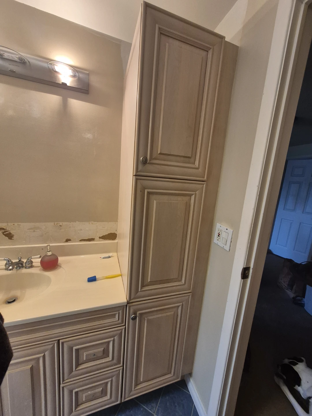 Light Wood Bathroom Vanity with Sink - photo 3