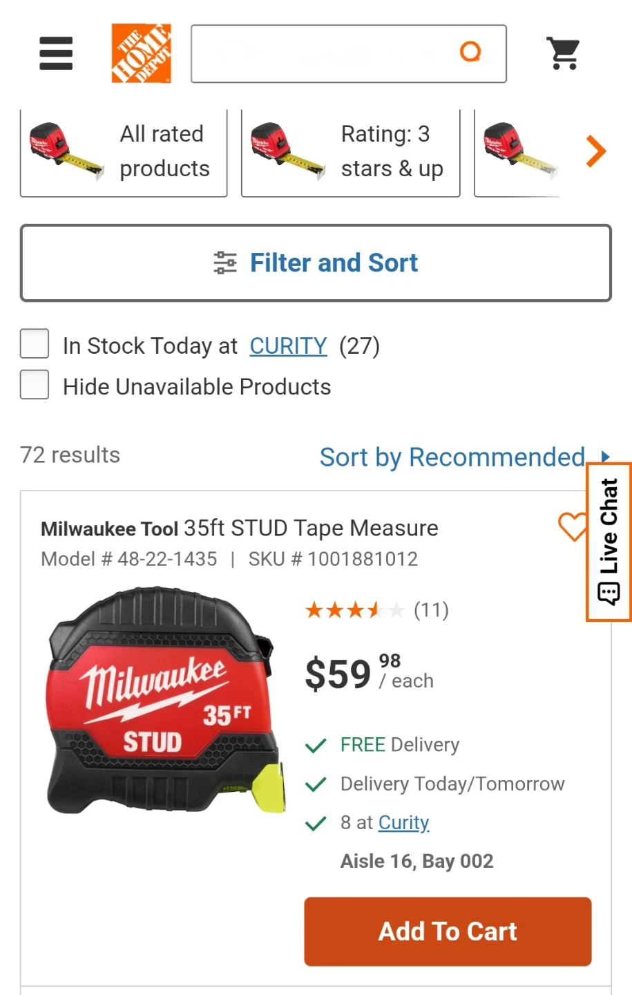 Milwaukee Stud 35 FT Tape Measure