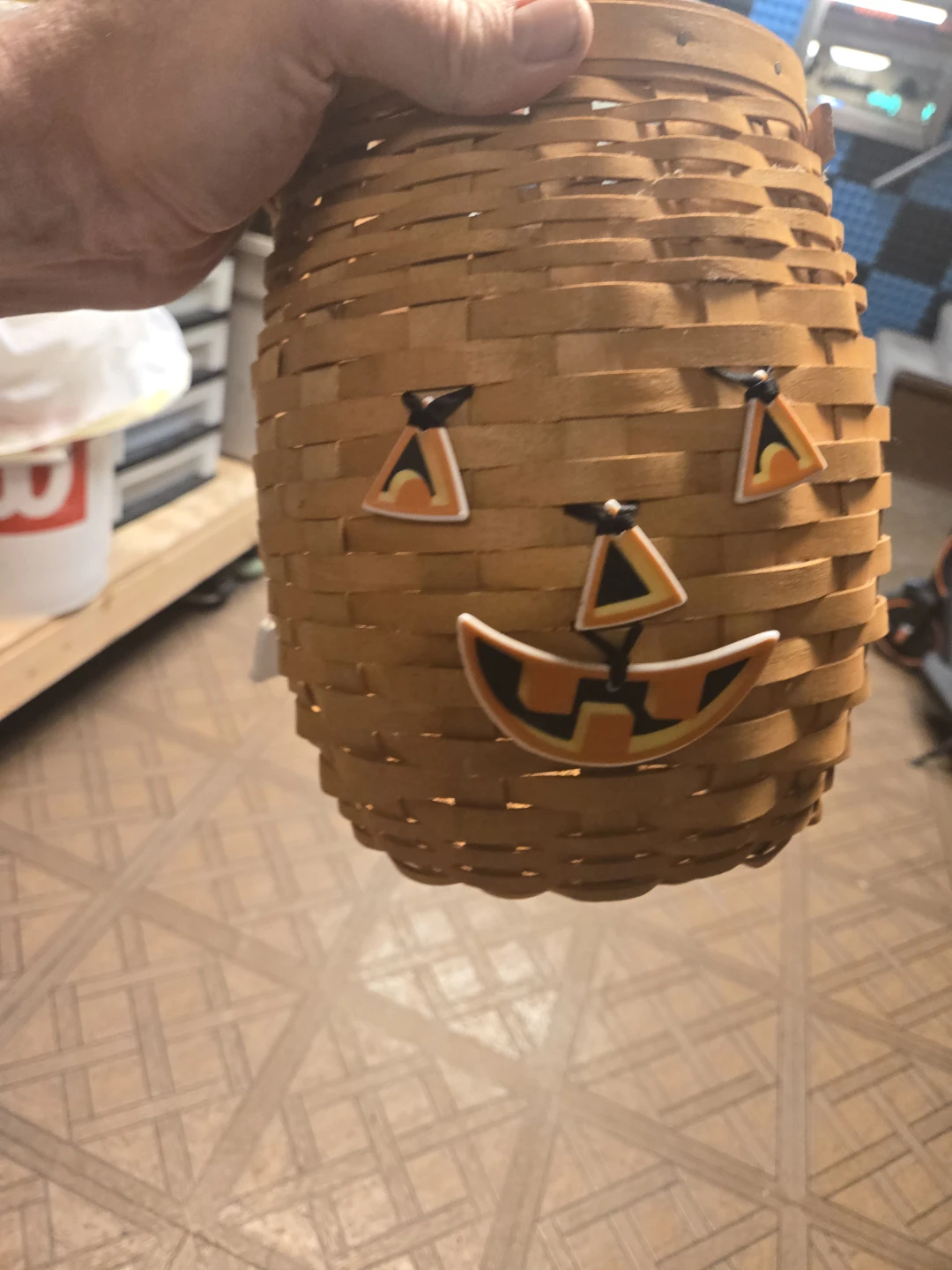 Halloween Jack-o-lantern Woven Basket - photo 4