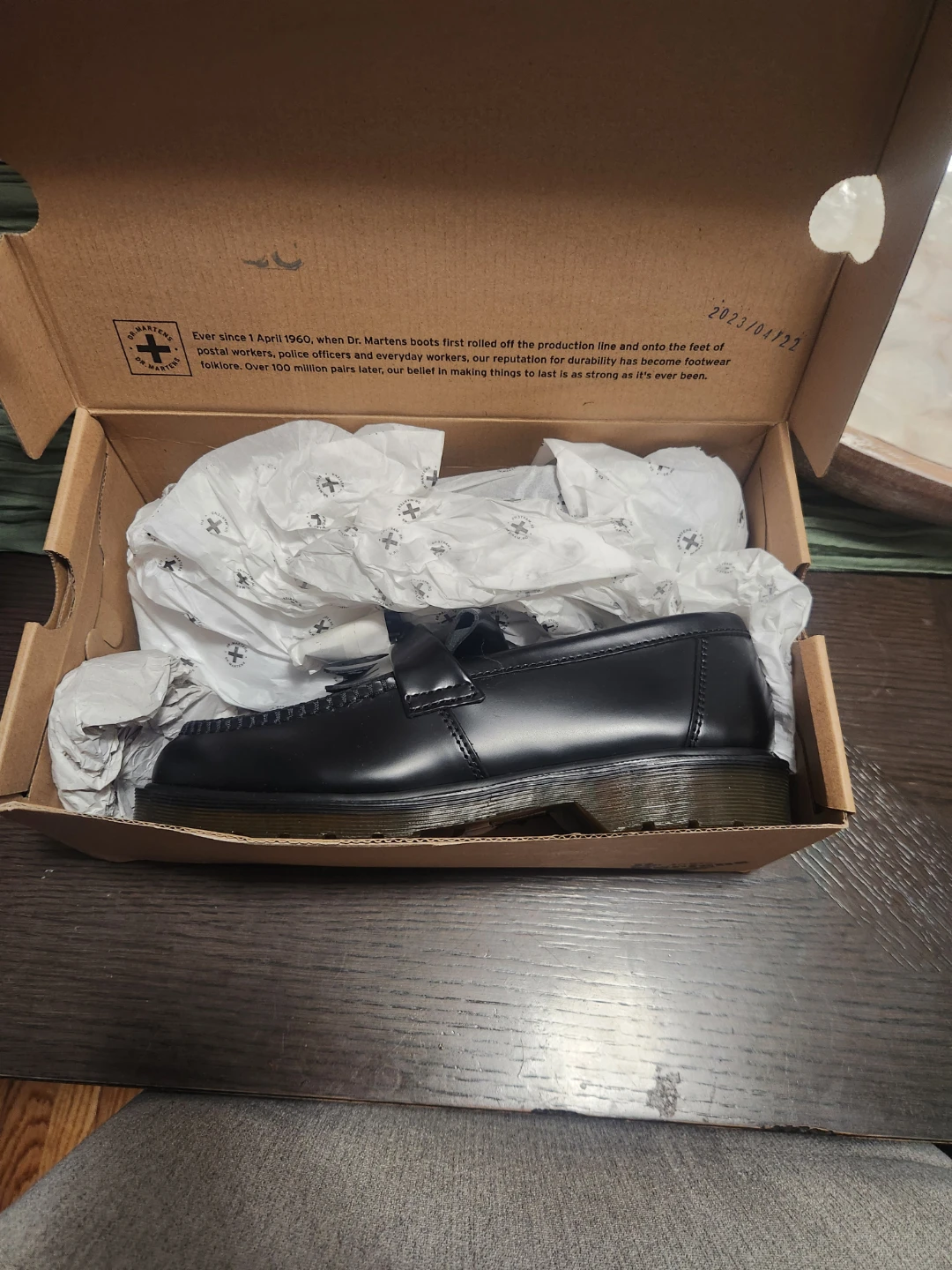 Dr. Martens Adrian Polished Smooth Loafers - Black, US 9