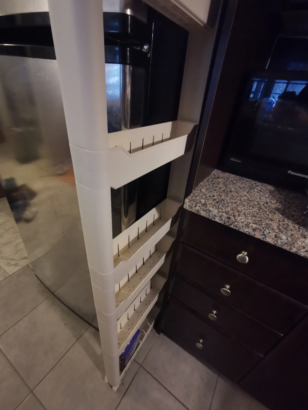 Slim Rolling Storage Shelf (15.5"x3.25"x60")
