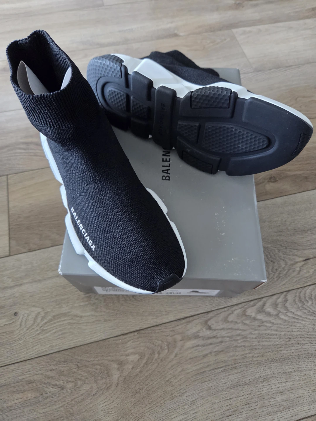 [Balenciaga] Speed LT Black/White Sneakers - Size 38
