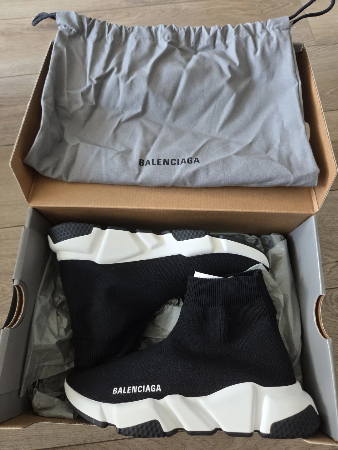[Balenciaga] Speed LT Black/White Sneakers - Size 38 - photo 4