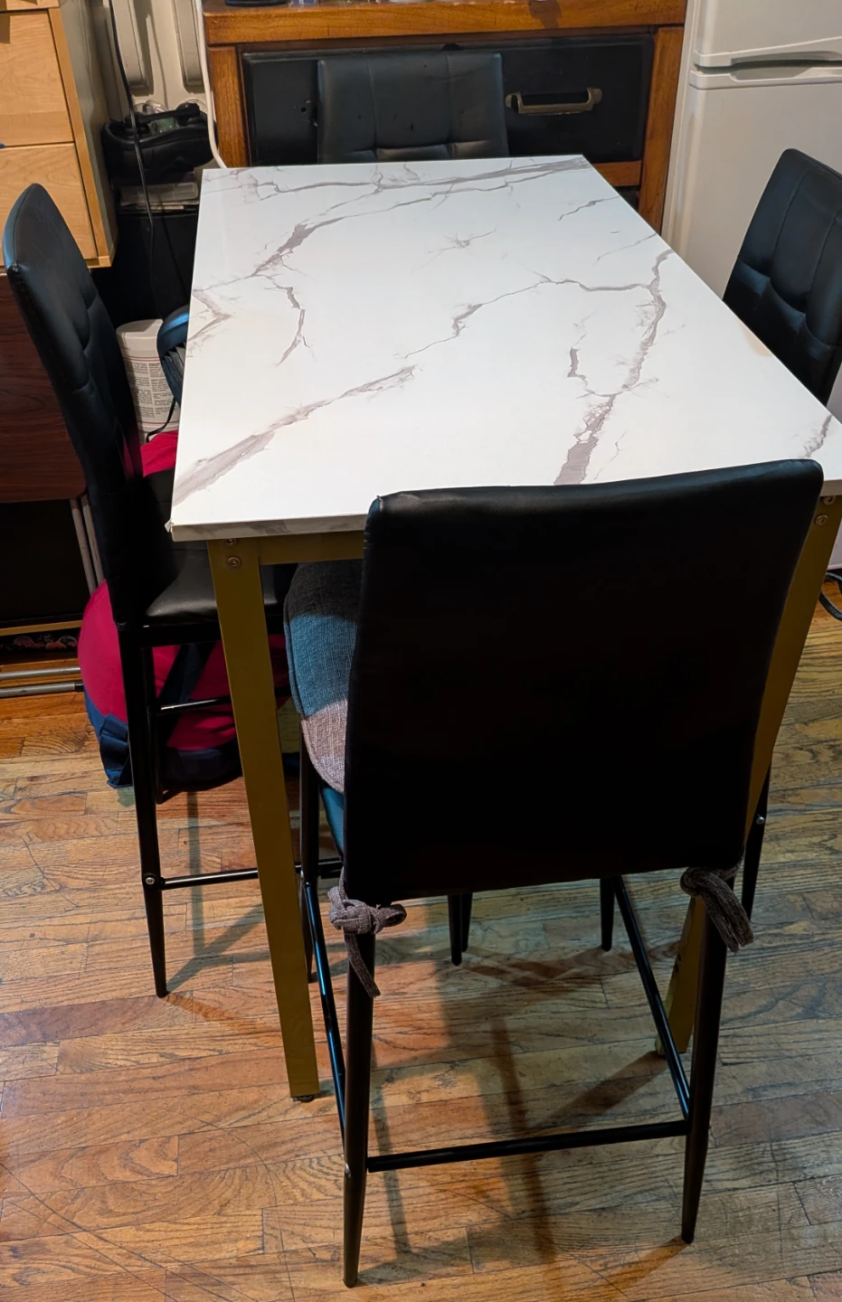Bar Height Table and 4 Counter Stools Set