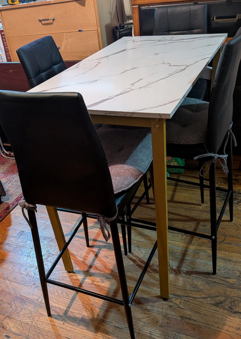 Bar Height Table and 4 Counter Stools Set - photo 2