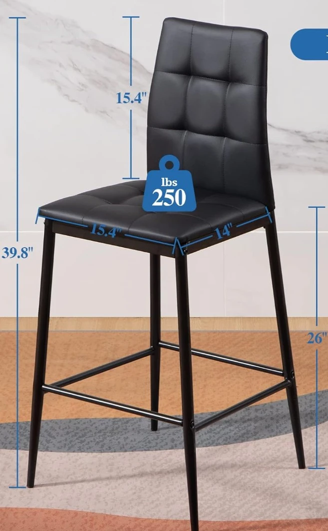 Bar Height Table and 4 Counter Stools Set - photo 4