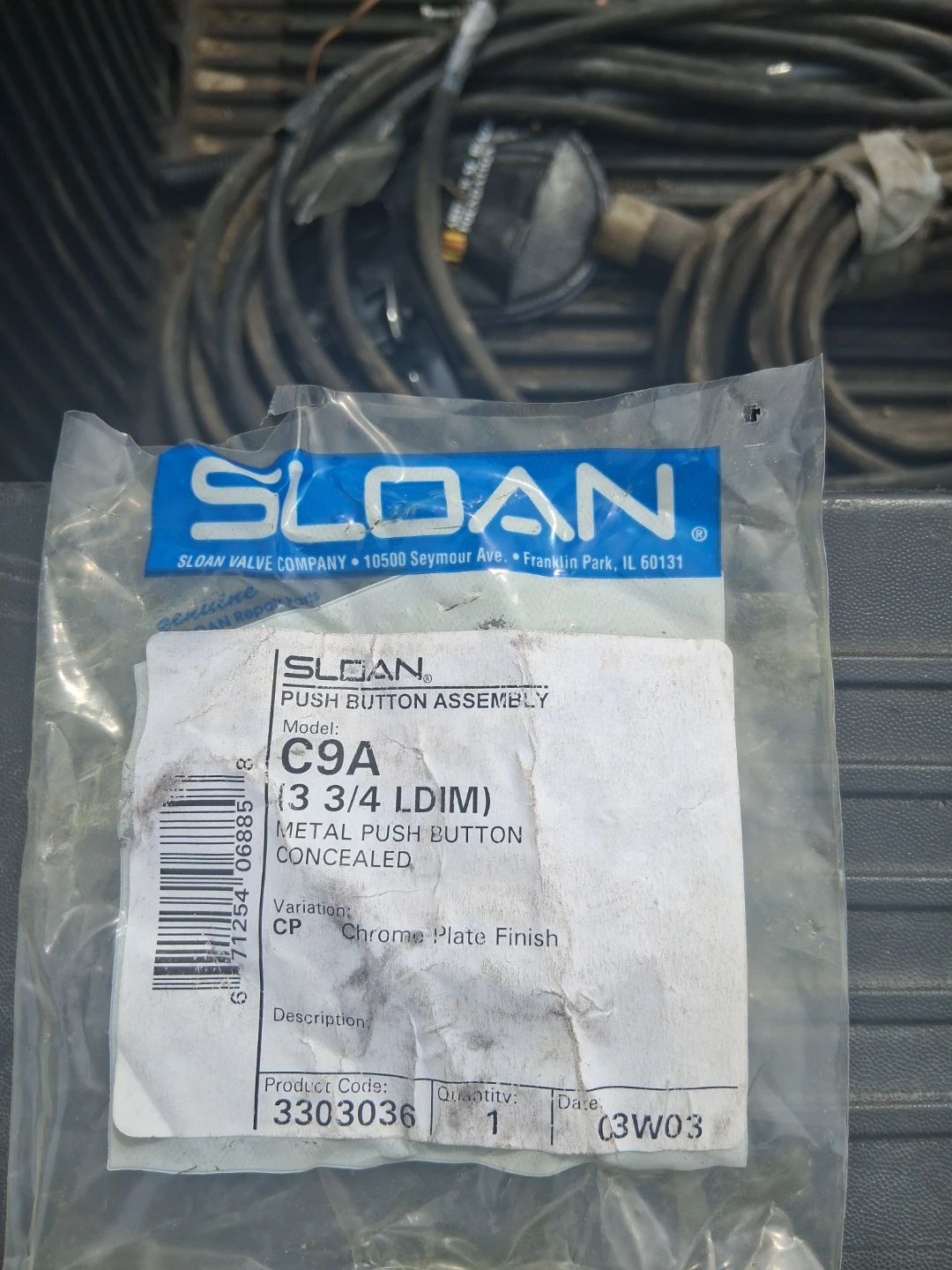 Sloan C9A Metal Push Button Assembly - photo 2