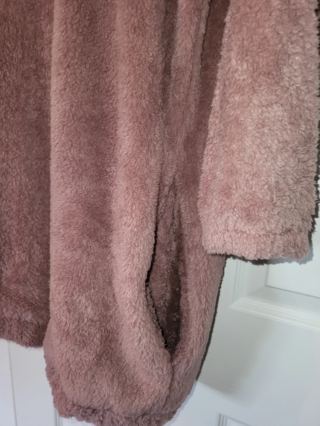 Pink Sherpa Fleece Teddy Coat with Collar and Pockets - photo 3