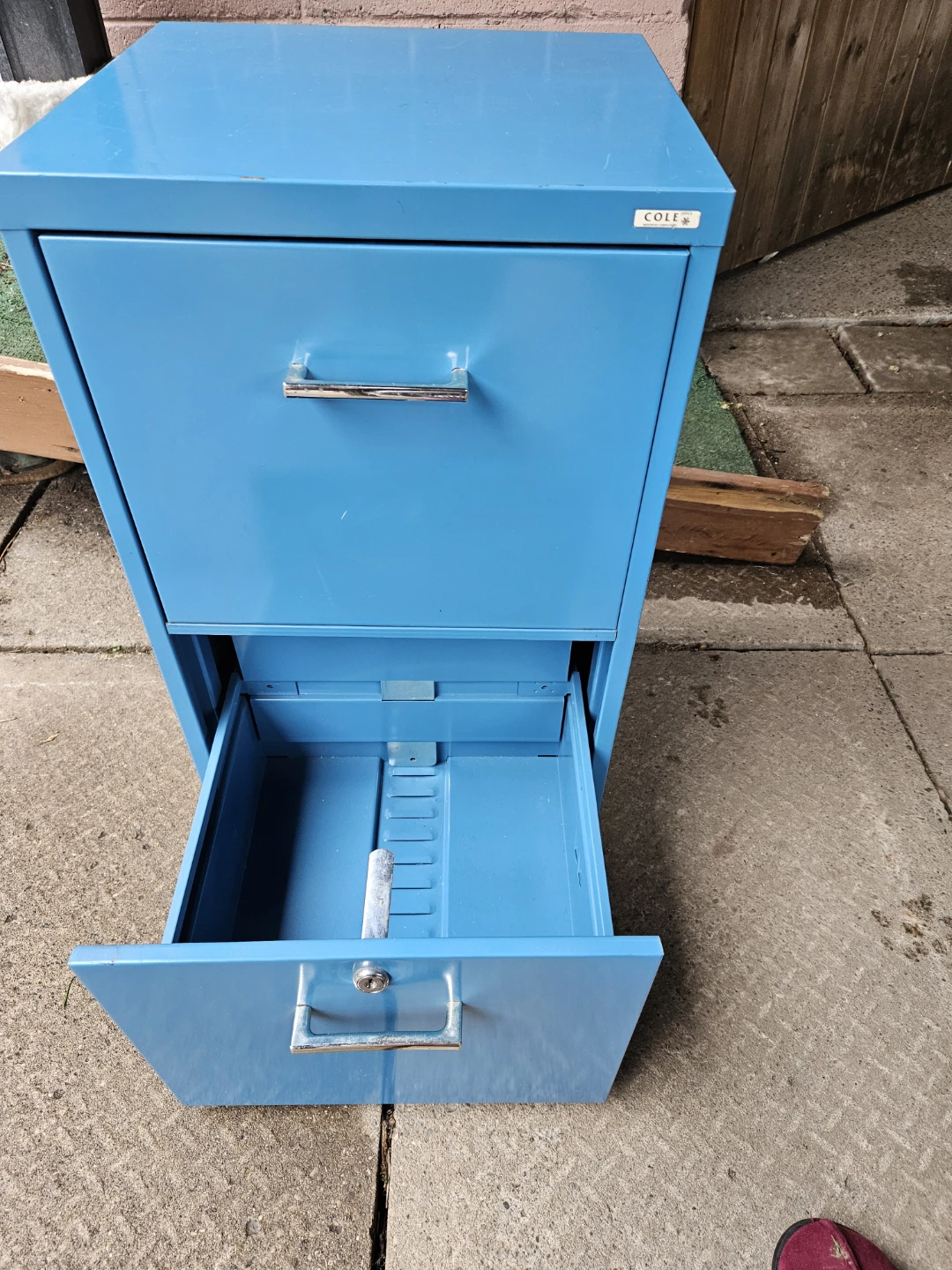 Blue 2-Drawer Metal Filing Cabinet - Colt - photo 2