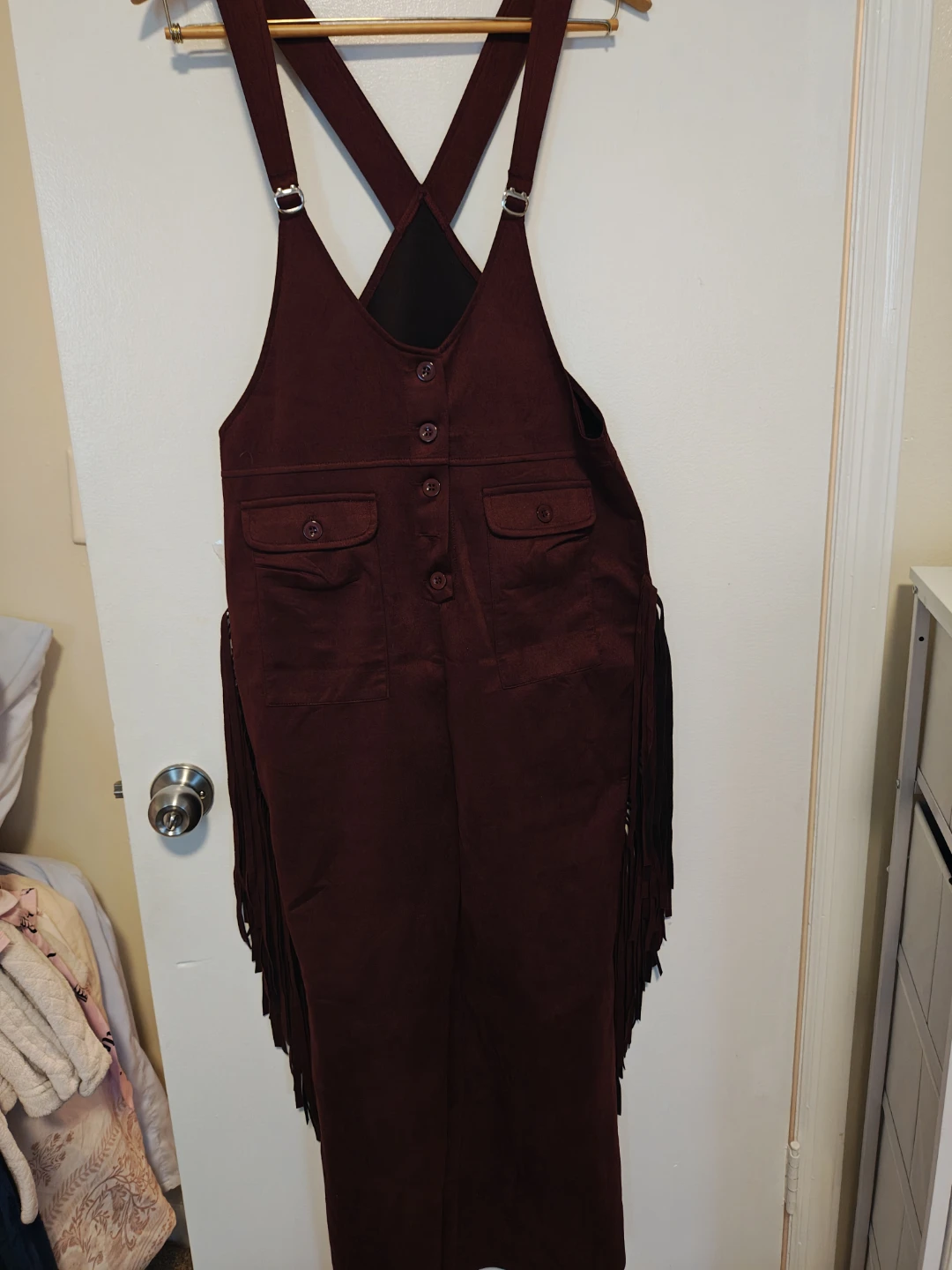 Western Chic Jumpsuit with Fringe - photo 2
