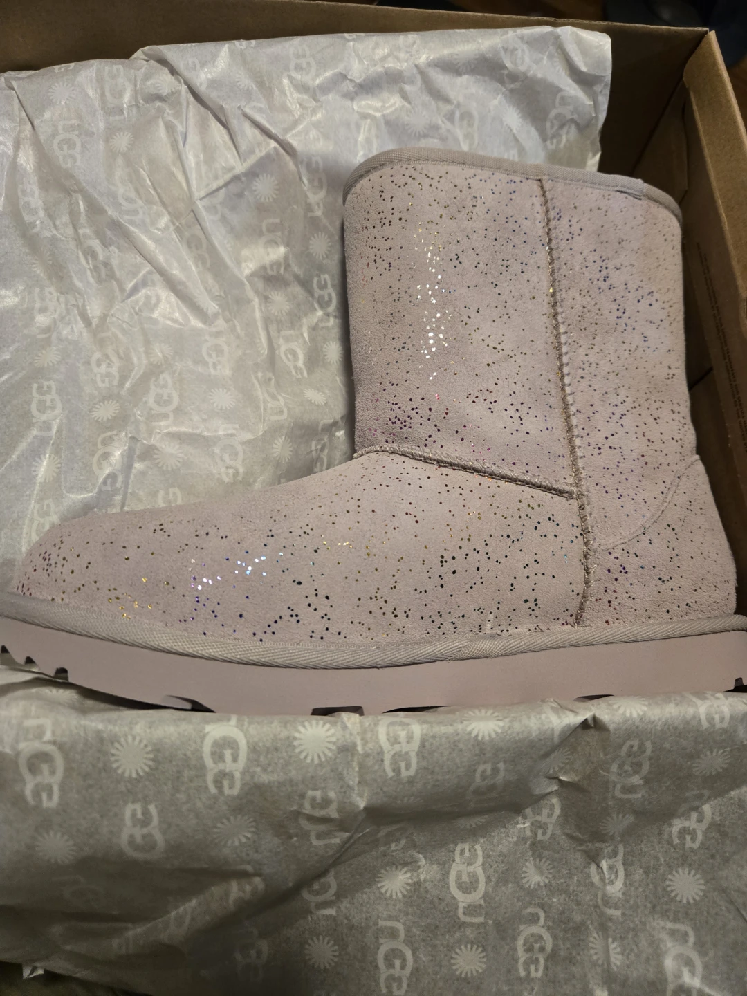 Ugg Kids' Classic II Shimmer Sky Boots - Size 5 - photo 3