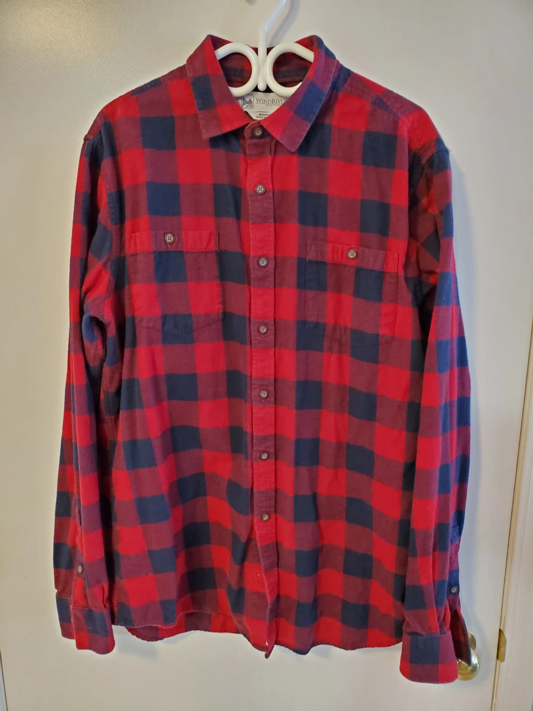 Men's WindRiver Plaid Flannel Shirt XLT