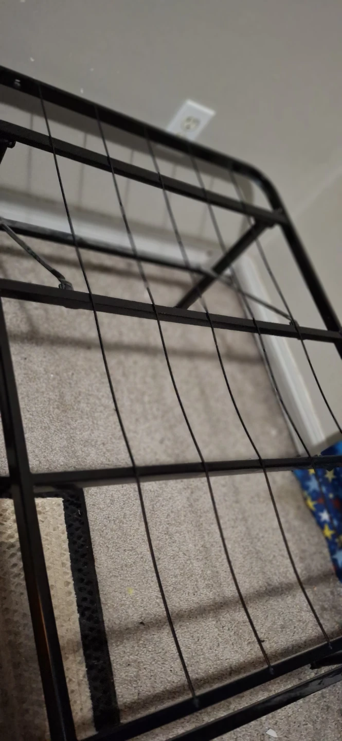 Black Metal Bed Frame and baby items