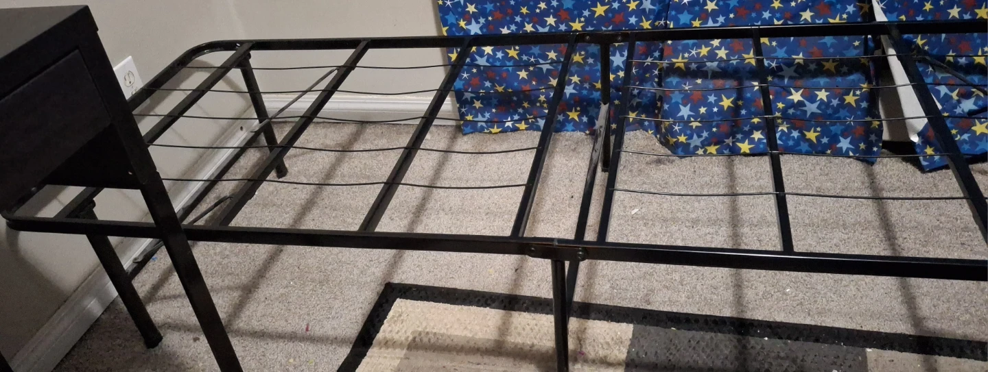 Black Metal Bed Frame and baby items - photo 2