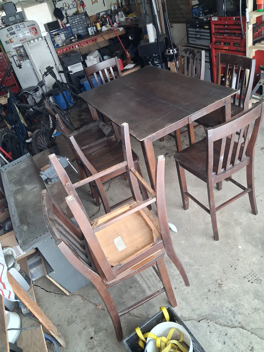 Wooden Dining Table and Chairs Set - photo 3