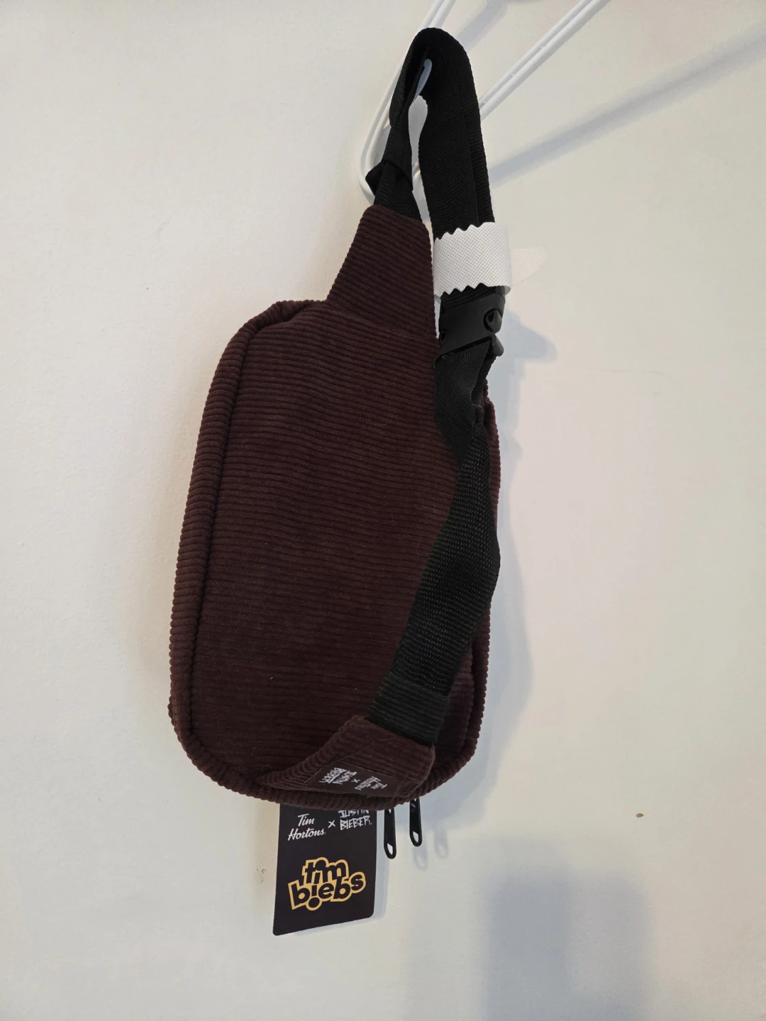 Tim Hortons x Justin Bieber "Biebs" Corduroy Crossbody Bag $30 - photo 2