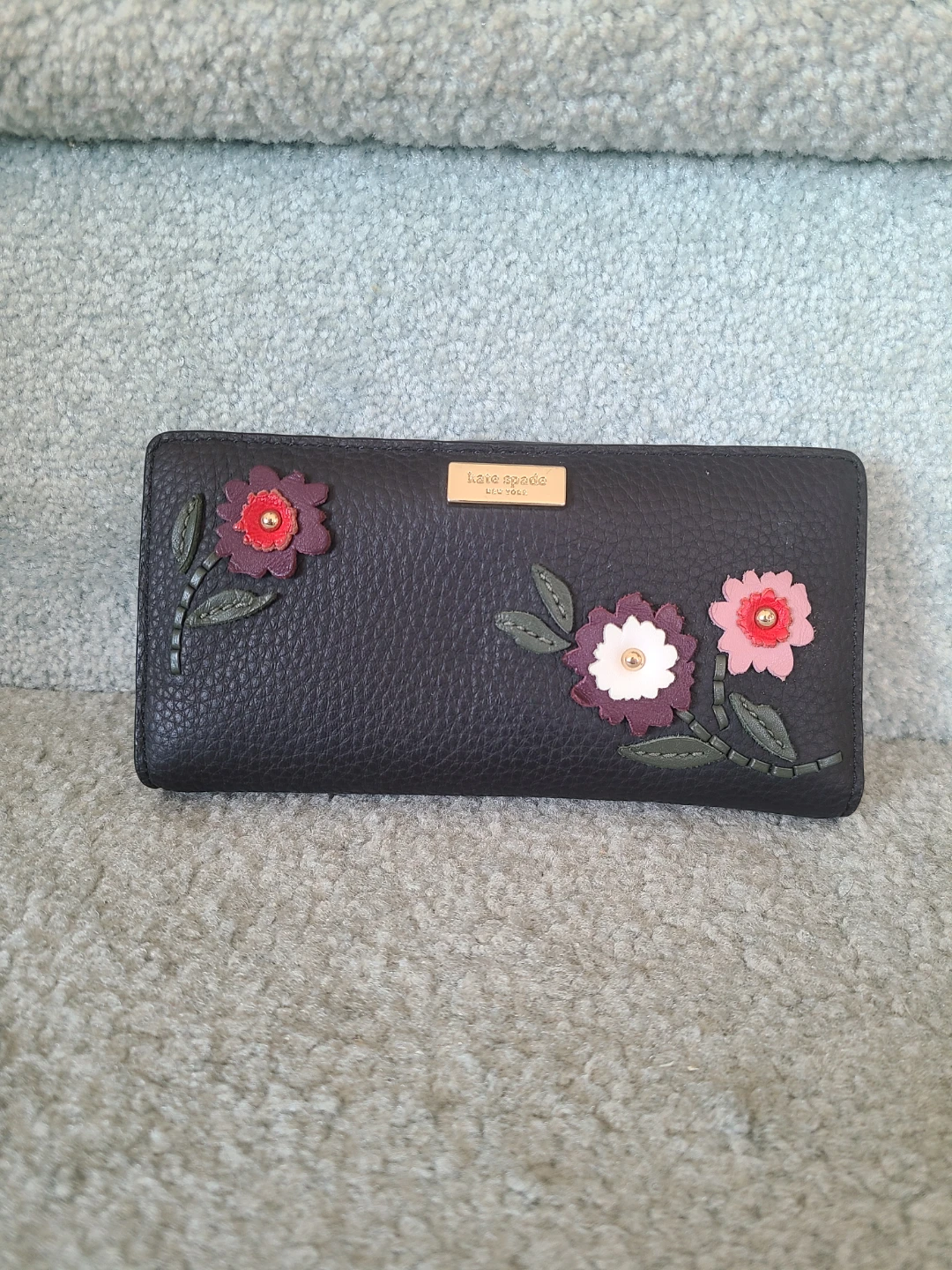 Kate Spade Black Floral Wallet