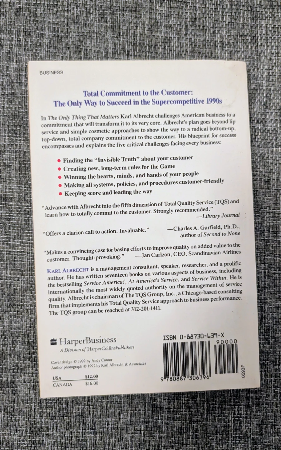 The Only Thing That Matters by Karl Albrecht Book - photo 2