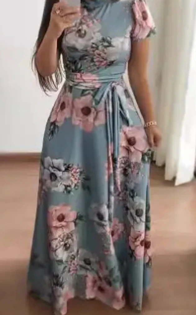 Maxi Dress with Floral Print - photo 2