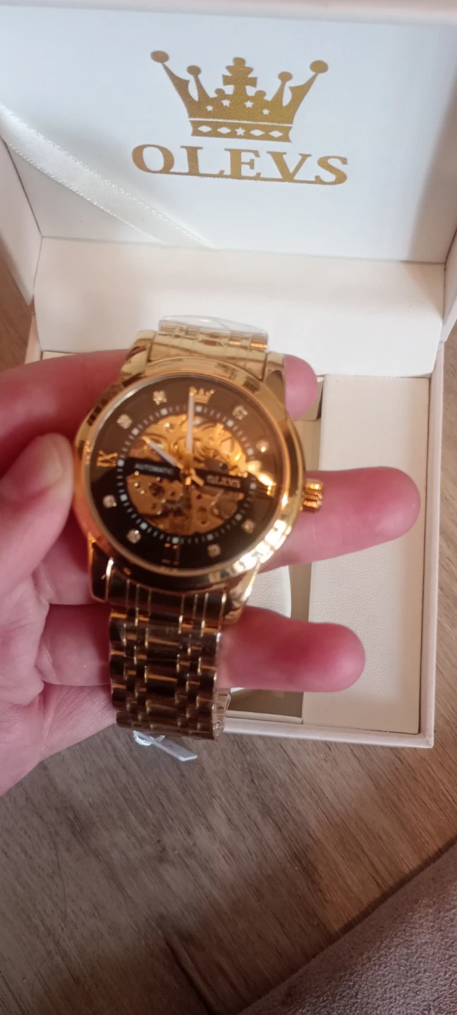 Olevs Automatic Gold Skeleton Watch - photo 4