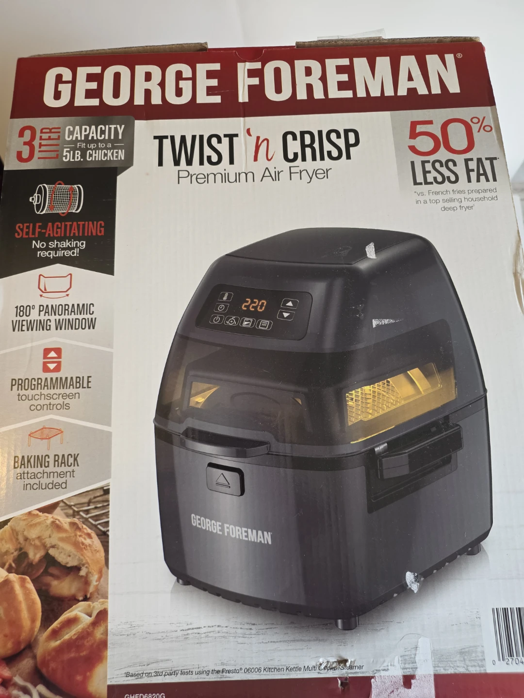 George Foreman Twist & Crisp Premium Air Fryer – 3L (Brand New)