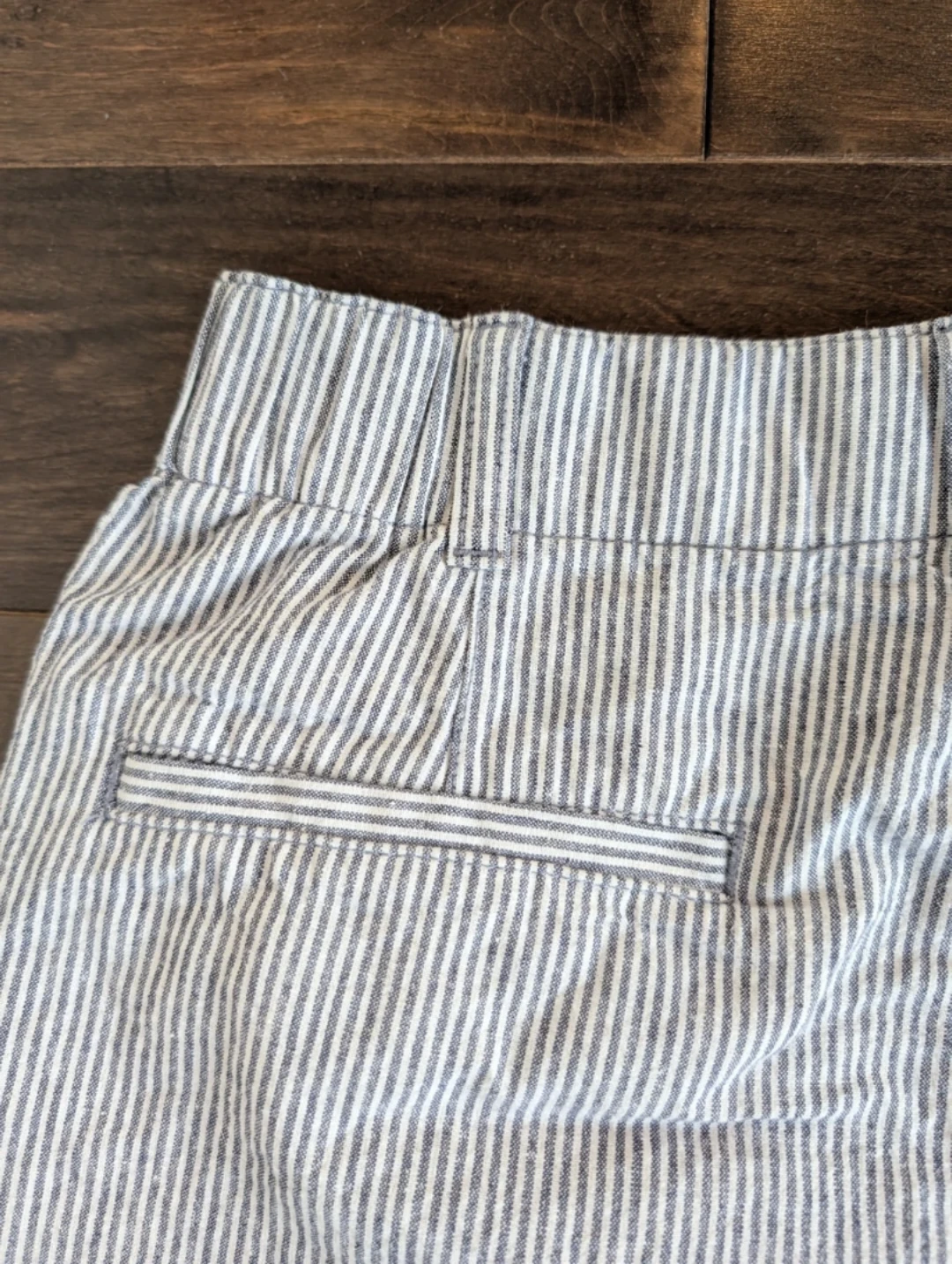 Uniqlo Blue Stripe Cotton Linen Pants - photo 5