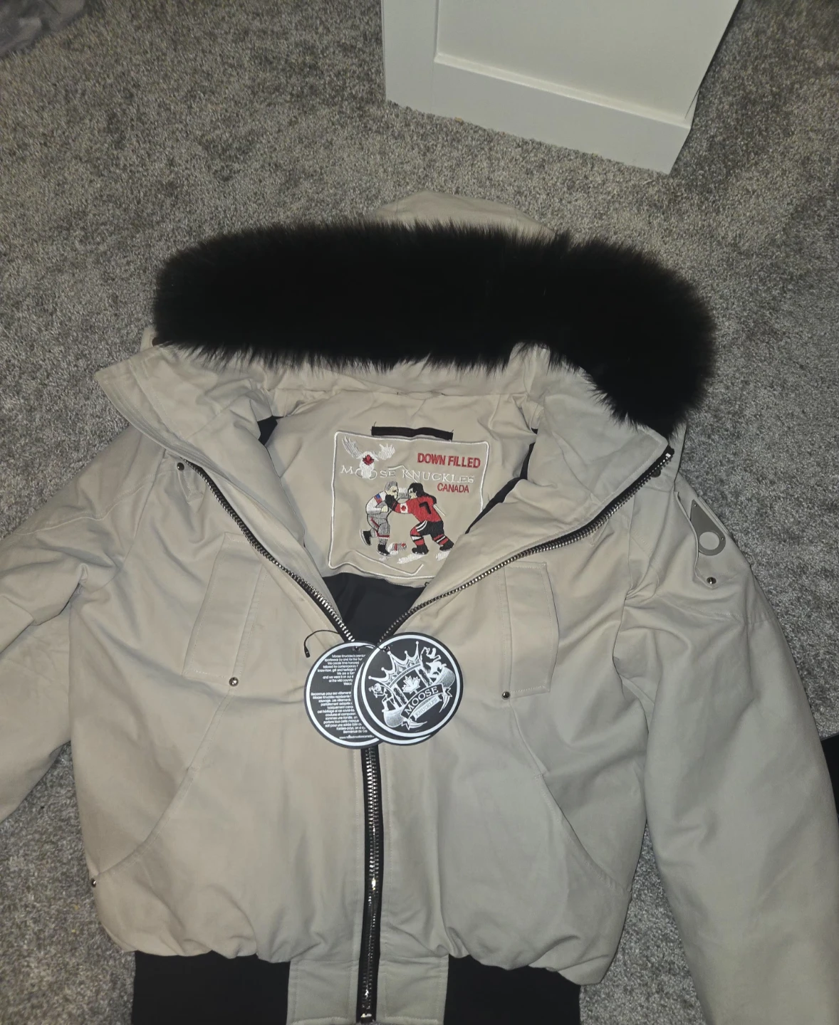 Moose Knuckles Down Filled Bomber Jacket