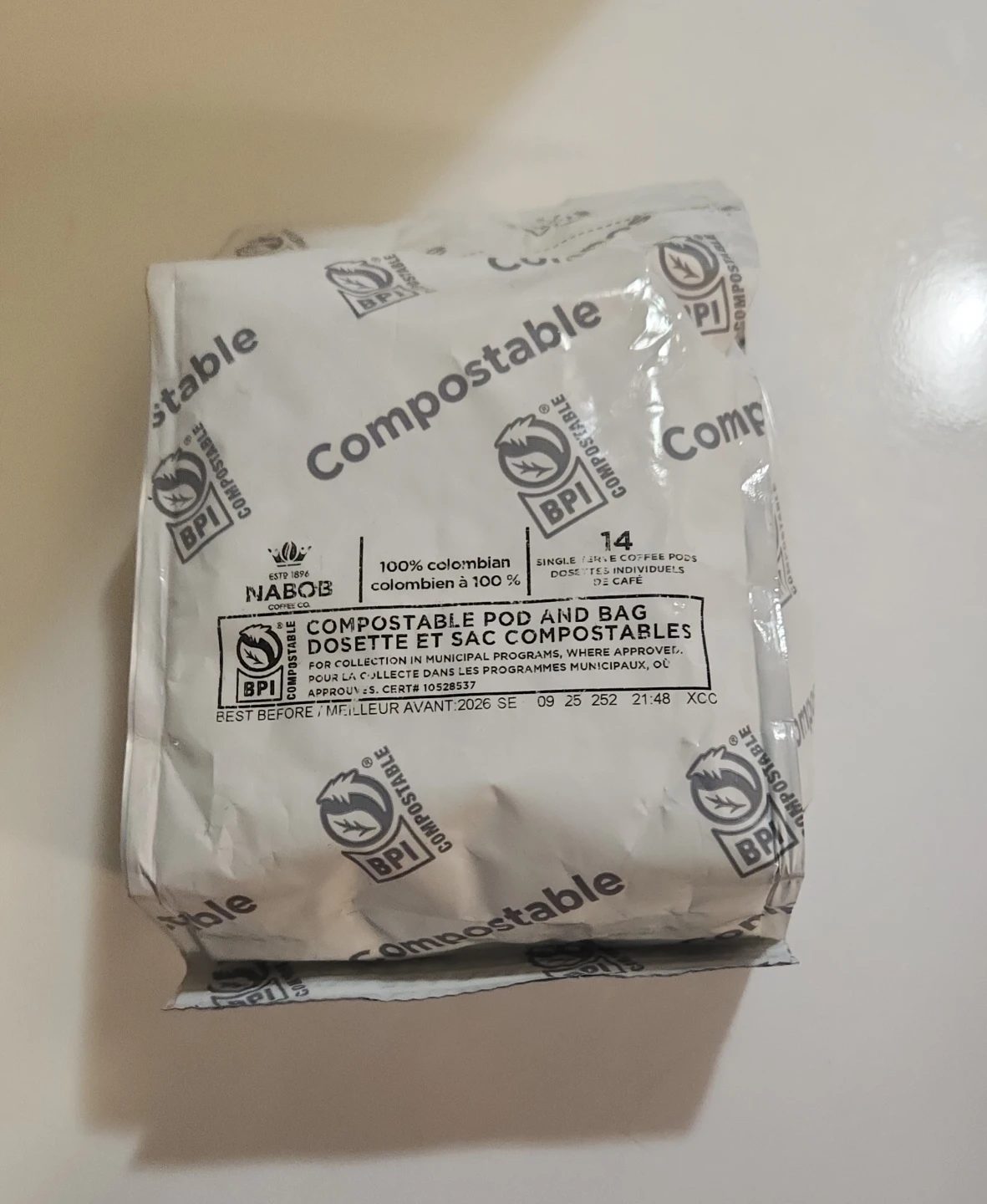 100% Colombian Compostable Coffee Pods - 14 Count